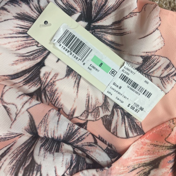 NWT Eliza J Floral Ruffle High Low Maxi Dress in Blush - Picture 10 of 13